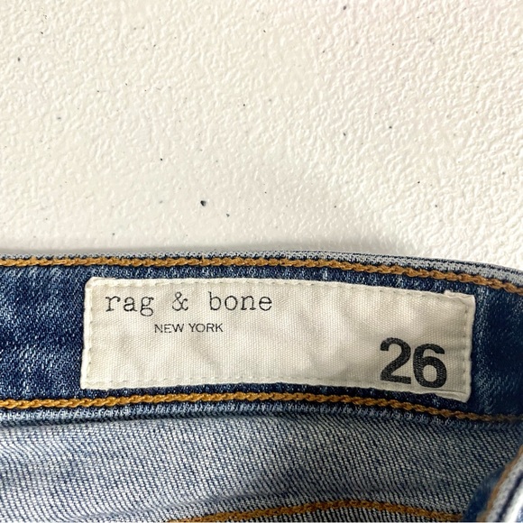 Rag & Bone Dre Low-Rise Slim Boyfriend Mariposa Wash Raw Hem Size 26 - Picture 13 of 15